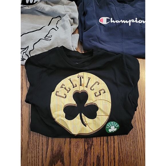 Boys Shirt Lot Size Small 8 T-Shirts Tops Kids Tees Boston Celtics Camouflage - Picture 6 of 7